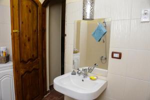 bagno con lavandino e vasca di Habibi Nubian Guest House-Nubian Hospitality a Aswan Altre 37 foto