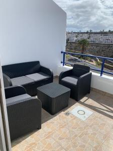A seating area at Bungalow en Vista Golf