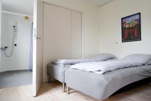 Postel nebo postele na pokoji v ubytování Feriehus Thy - I hjertet af Thy