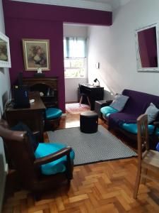 Et opholdsområde på Apartamento charme de Copacabana