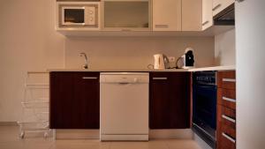 Kuchyň nebo kuchyňský kout v ubytování Okeanos sea view 2 bedrooms VR-M