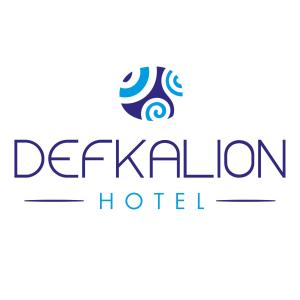 een logo voor een hotel bij Hotel Defkalion in Petra