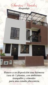 a rendering of a house with a balcony at Sueños Vividos Hospedaje in Sogamoso