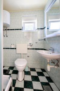 ein Bad mit einem WC und einem Waschbecken in der Unterkunft Apartments Matin in Novalja