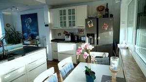 Kuchyň nebo kuchyňský kout v ubytování Goitzsche Resort