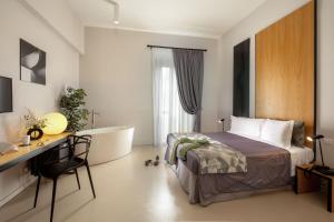 Ліжко або ліжка в номері Viminale View Hotel