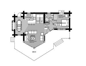 The floor plan of Mythica Chalet