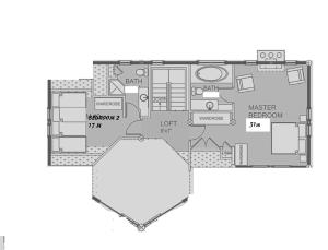The floor plan of Mythica Chalet