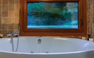 A bathroom at Mythica Chalet