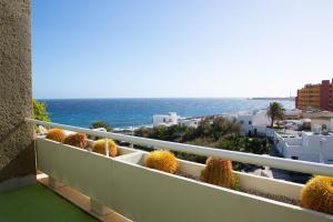 Elle comprend un balcon offrant une vue sur l'océan. dans l'établissement Vistas al Mar junto a la playa 3B, à Poris de Abona