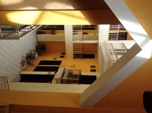 an overhead view of a building with a staircase at Plaza Jardin in Tequila
