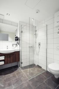 Vonios kambarys apgyvendinimo įstaigoje Apart-Hotel FirstBoarding Bayreuth