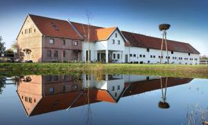dom z odbiciem w zbiorniku wodnym w obiekcie Stajnia Lipnik Apartments w Kadynach