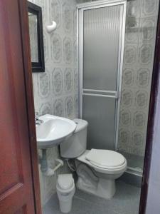 Koupelna v ubytování Hotel VIYAJE