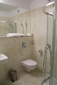 Koupelna v ubytování Hotel Cvilín