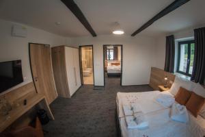 Televiisor ja/või meelelahutuskeskus majutusasutuses Resort Orsino