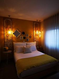 Säng eller sängar i ett rum på Casa do Castelo