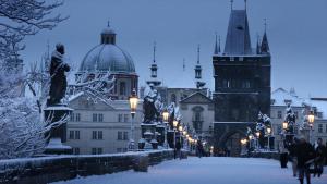 Old Town Square Apartments by Michal&Friends v zime