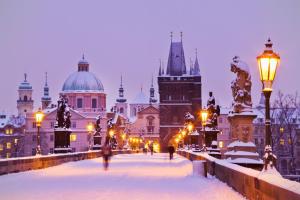 Old Town Square Apartments by Michal&Friends v zime
