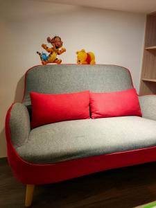 Uma área de estar em Wujie Childlike B&B