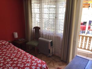 Cama ou camas em um quarto em Eco Hostal Offenbacher-Hof