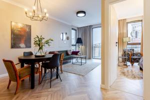 Posedenie v ubytovaní Apartament 53 Długie Ogrody Gdańsk