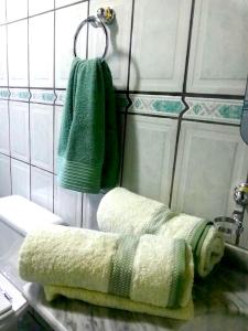 Phòng tắm tại A Sua Casa de Campo na Chapada