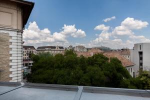 ブダペストにあるGrand Budapest Penthouseの屋根から市街の景色を望む