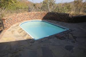 une petite piscine dans un mur de briques dans l'établissement Kwalata Bush Experience, Mabalingwe, à Mabula