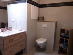 a bathroom with a sink and a toilet in it at les campanules in Bourg-Saint-Maurice +24 photos