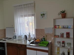 Virtuvė arba virtuvėlė apgyvendinimo įstaigoje Sašo Rooms & Apartments