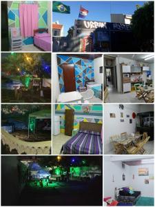 a collage of different pictures of different rooms at URBAN HOSTEL CENTRO De Pedro Juan Caballero in Ponta Porã