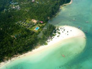 an aerial view of an island in the ocean at Malibu Beach Bungalows in Chaloklum