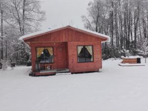 Cabañas Captren Andino v zimě