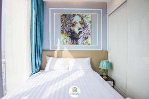Vuode tai vuoteita majoituspaikassa luxury Serviced Apartment Vinhomes Metropolis Premium