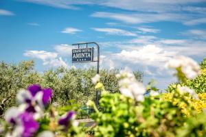 a sign for anahuac in a field of flowers at Grand Hotel Aminta in Sorrento