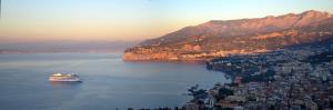 a cruise ship on a large body of water at Grand Hotel Aminta in Sorrento