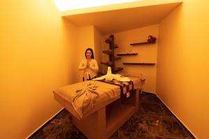 Postel nebo postele na pokoji v ubytování World Point Hotel Besyol
