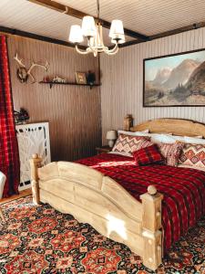 Postel nebo postele na pokoji v ubytování Chalet Blanc