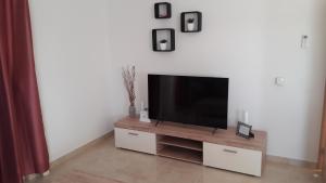 Televízia a/alebo spoločenská miestnosť v ubytovaní Holiday Home Luka