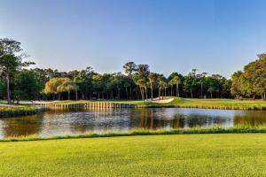 a golf course with a pond and a green at Turtle Cove 4849 in Kiawah Island