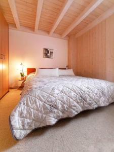 1 dormitorio con 1 cama grande en una habitación en Ferienpark Bad Saarow en Bad Saarow