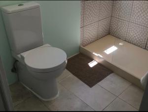 y baño con aseo blanco y bañera. en Dream View in Chiado, en Lisboa