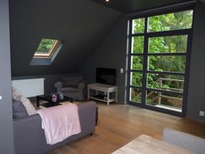 TV a/nebo společenská místnost v ubytování B&B Des Heures Claires