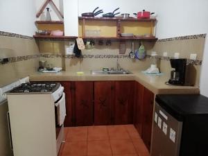 Virtuve vai virtuves zona naktsmītnē Blanconejo de Montezuma