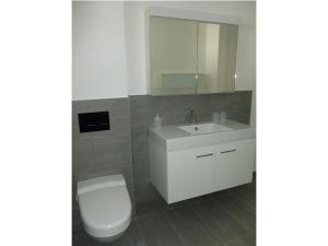 a bathroom with a white toilet and a sink at Casa a Suglegl in Savognin +14 photos