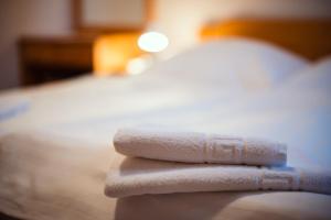 Postel nebo postele na pokoji v ubytování Hotel Velká Klajdovka