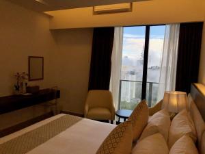 พื้นที่นั่งเล่นของ Sky D'Mont Suites