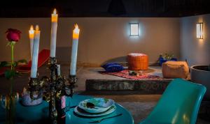 Posezení v ubytování Riad Lumière