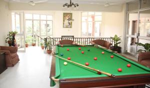 Biliár nebo kulečník v ubytování Swosti Palm Resort Gopalpur